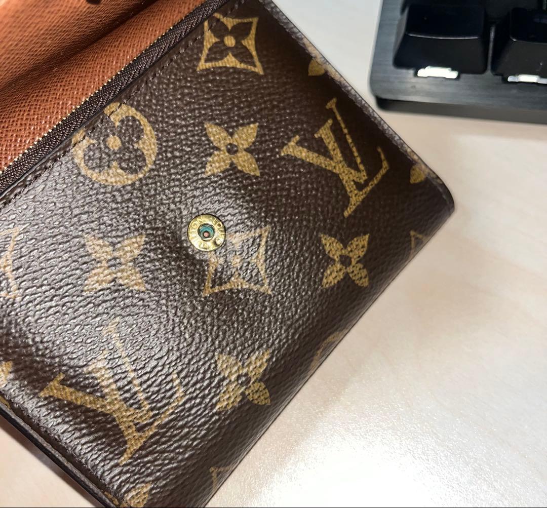 【ルイヴィトン】二つ折り財布 モノグラム/ブラウン