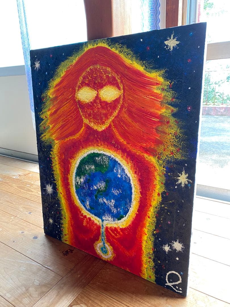 太陽神(Sun god) 油絵