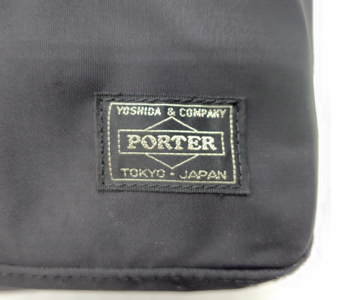 美品【PORTER／タイム】2WAYビジネス鞄■655-08298(ブラック)