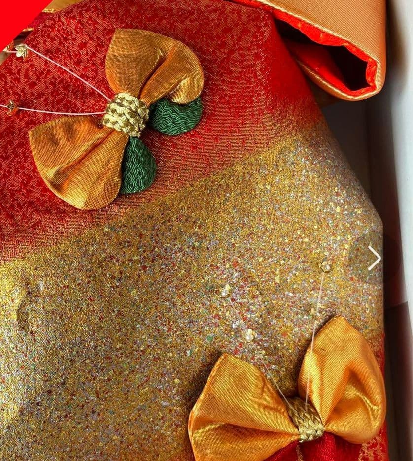 正絹　ぎんざ秀粋　黄色 7歳　七五三着物セット　和装小物　結び帯