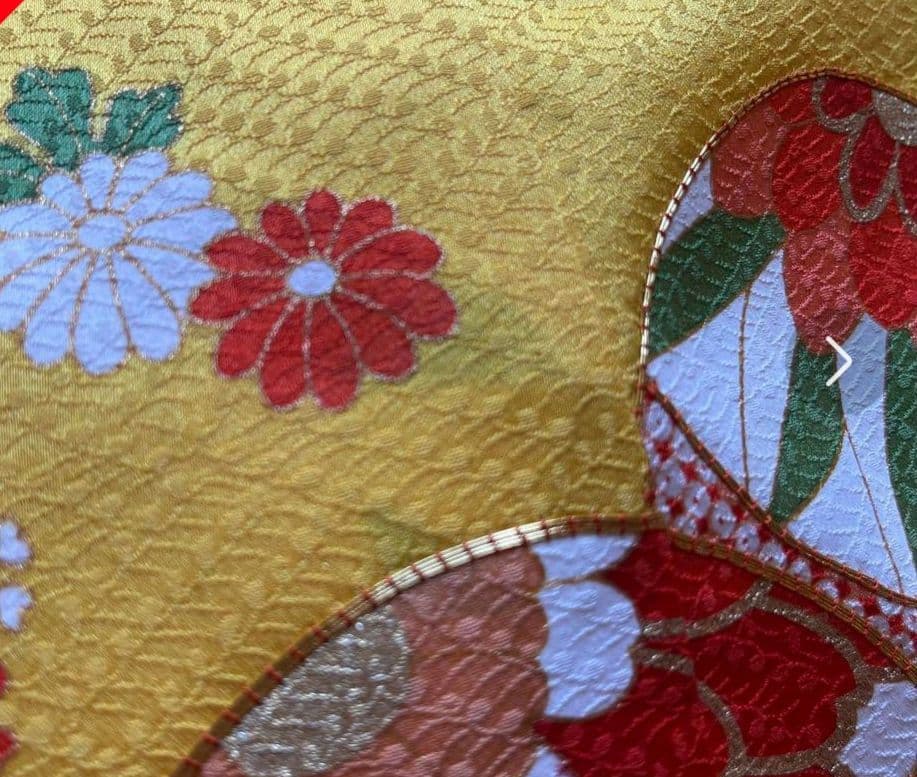 正絹　ぎんざ秀粋　黄色 7歳　七五三着物セット　和装小物　結び帯