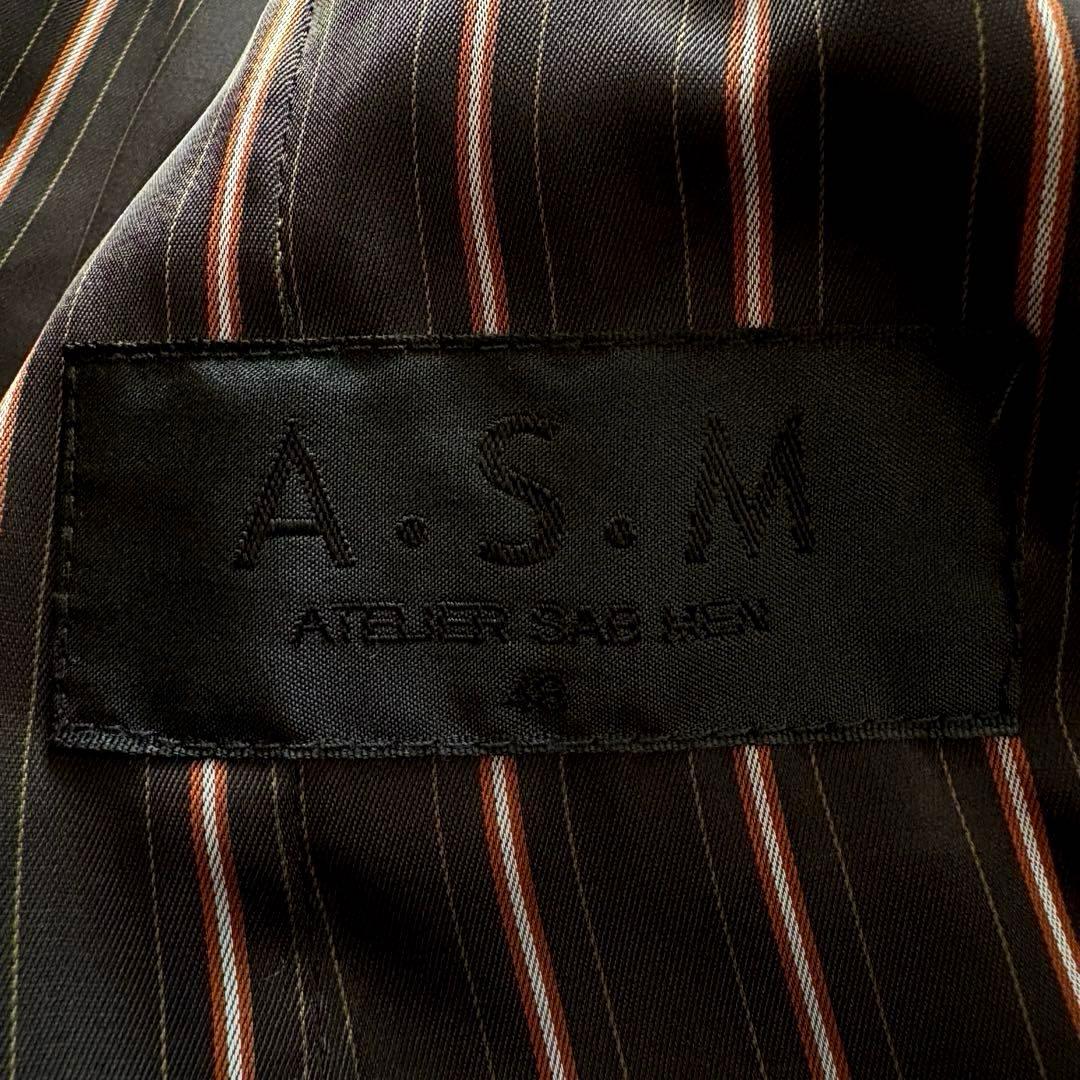 ★本革 Lサイズ★ A.S.M ライダース ダブルジップ ラクーンファー