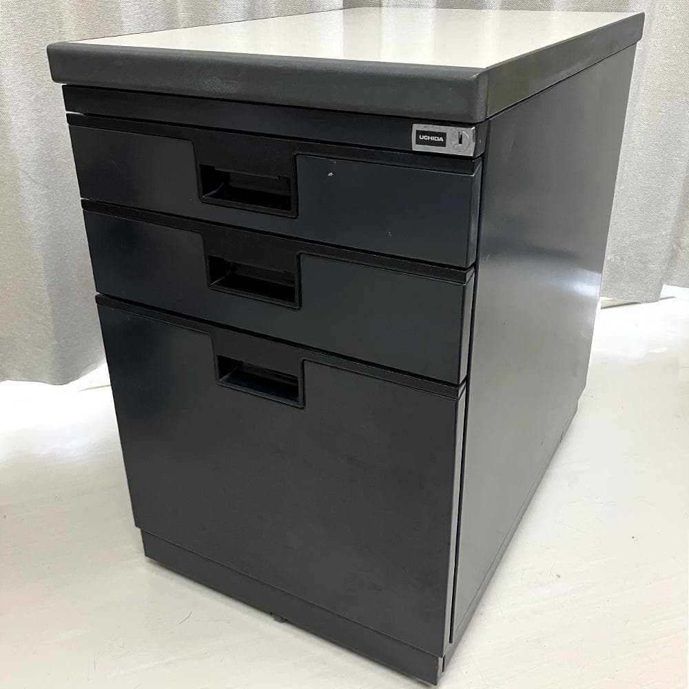 #2774-4　UCHIDA　スチールワゴン　サイドワゴン　デスクワゴン