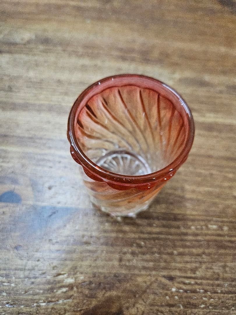 オールドバカラ BACCARAT バンブー ローズ グラス ボトル 花器 一輪挿