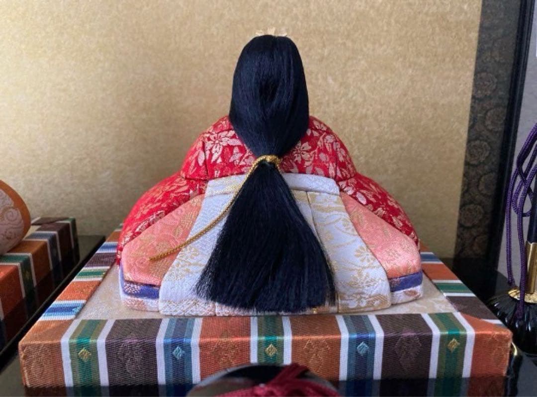 雛人形 (親王飾り)木目込み　一秀作　ケース入り