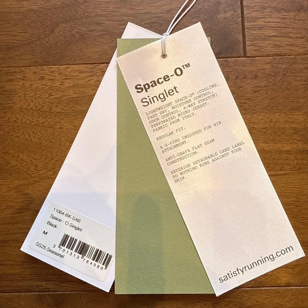 【サイズM】SATISFY メッシュタンクトップ ブラック