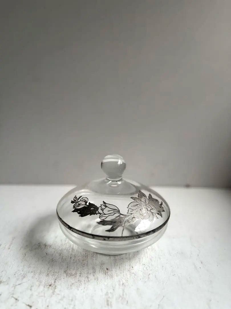 808 フランス パリ 蚤の市購入 美しいボンボニエール ガラス アンティーク