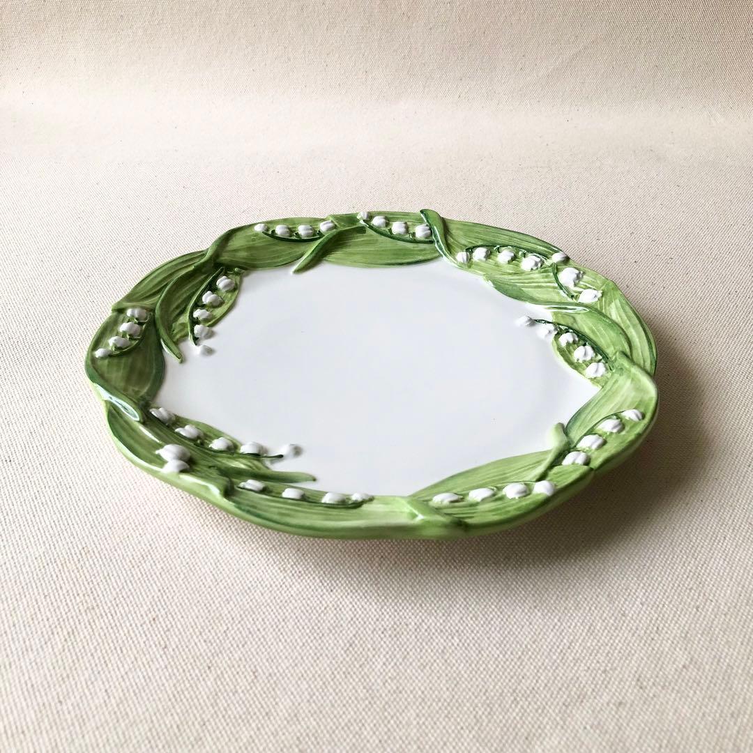 希少！鈴蘭デザインのヴィンテージプレート／イタリア製