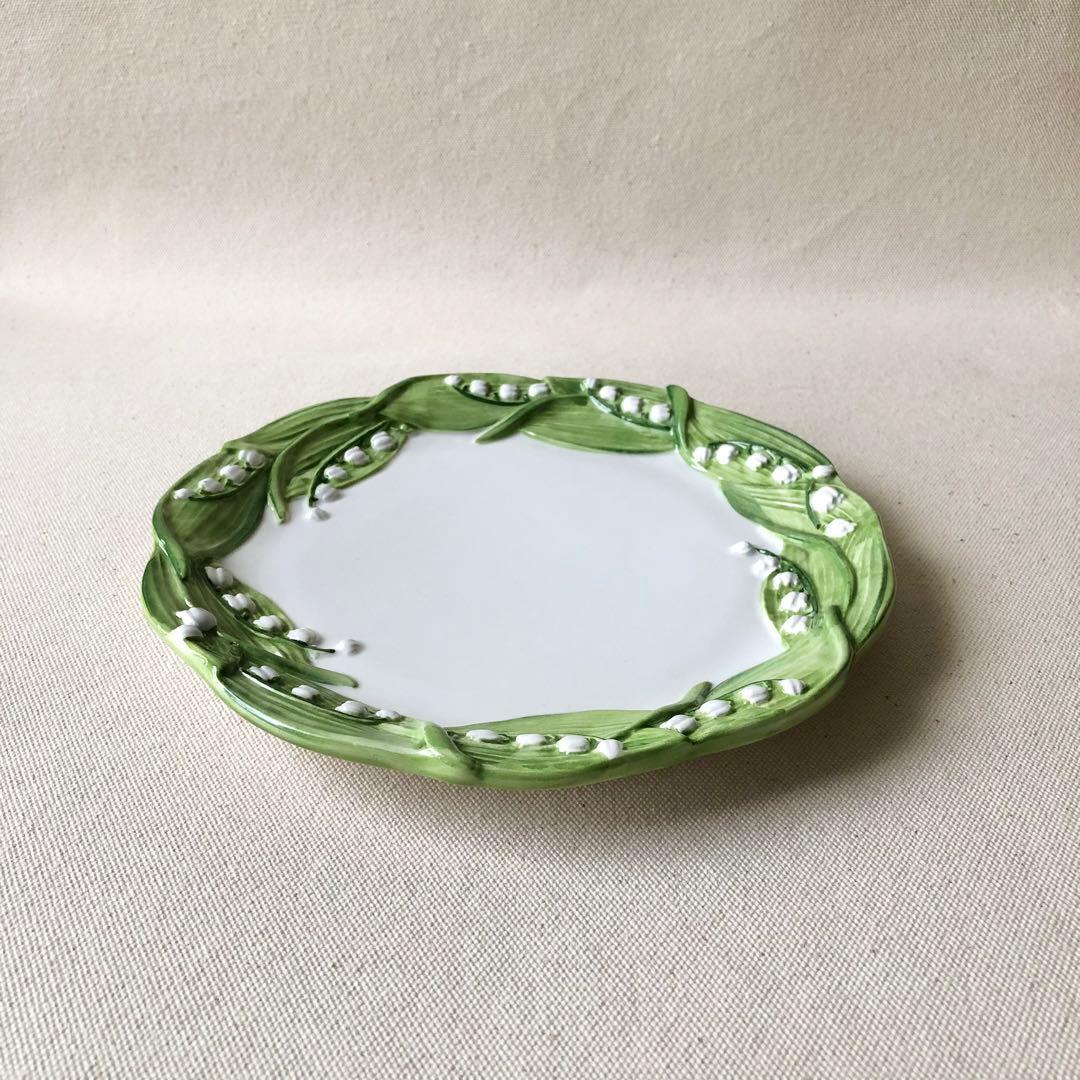 希少！鈴蘭デザインのヴィンテージプレート／イタリア製