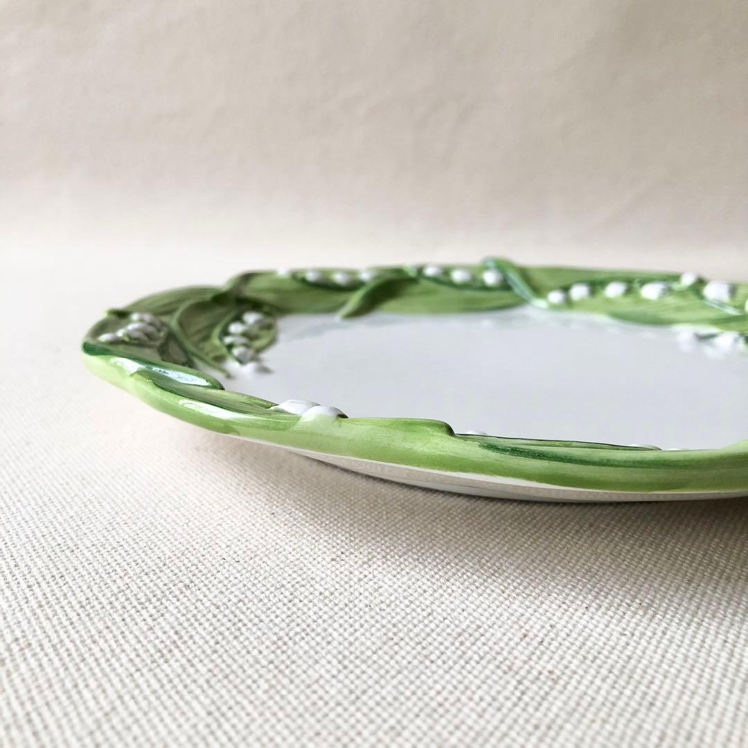 希少！鈴蘭デザインのヴィンテージプレート／イタリア製