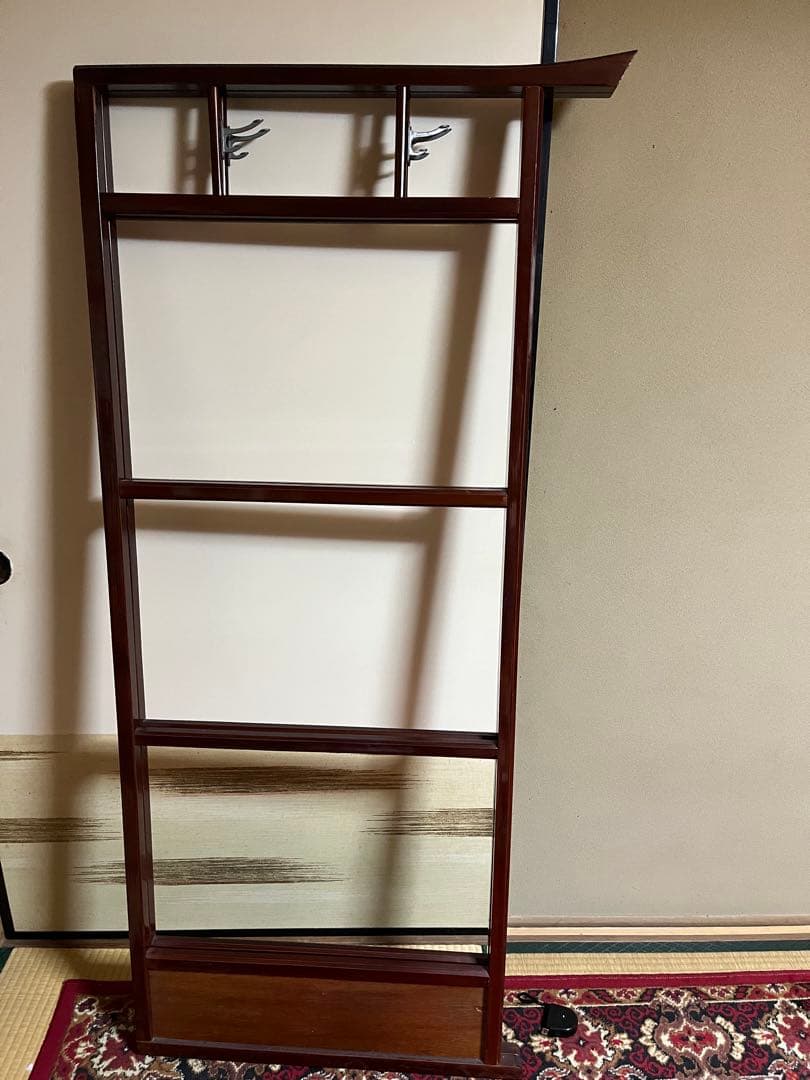 昭和レトロ木製 衣紋掛け ハンガーラック 折り畳み式 古道具 古民家　衣桁