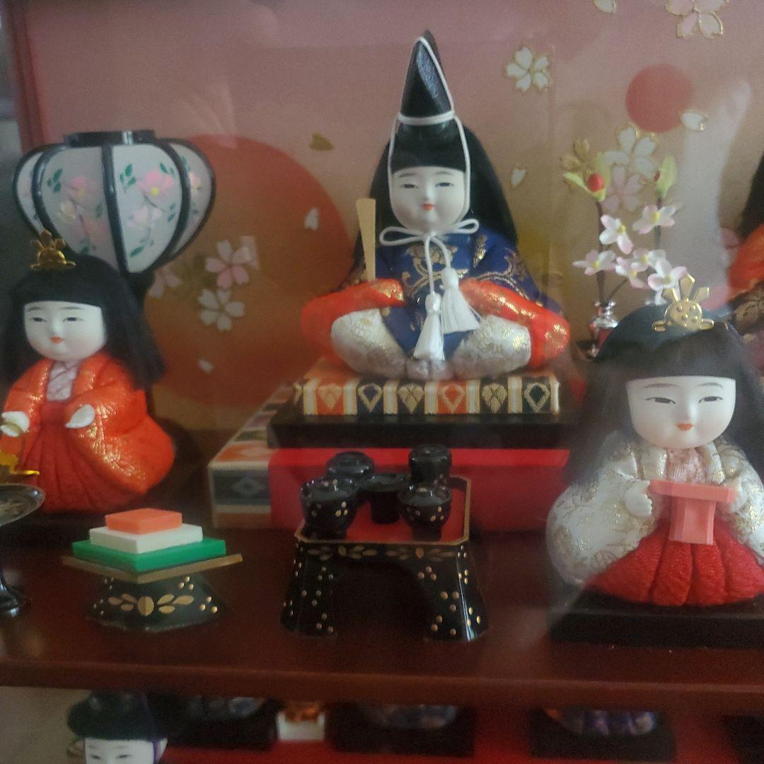 ひな人形セット、勢揃い