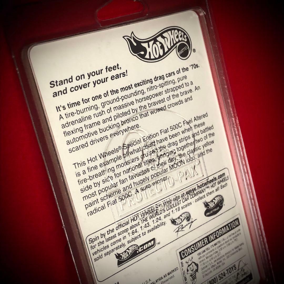 超レア HotWheel Fiat500C 特別版 ムーンアイズ リアルライダー