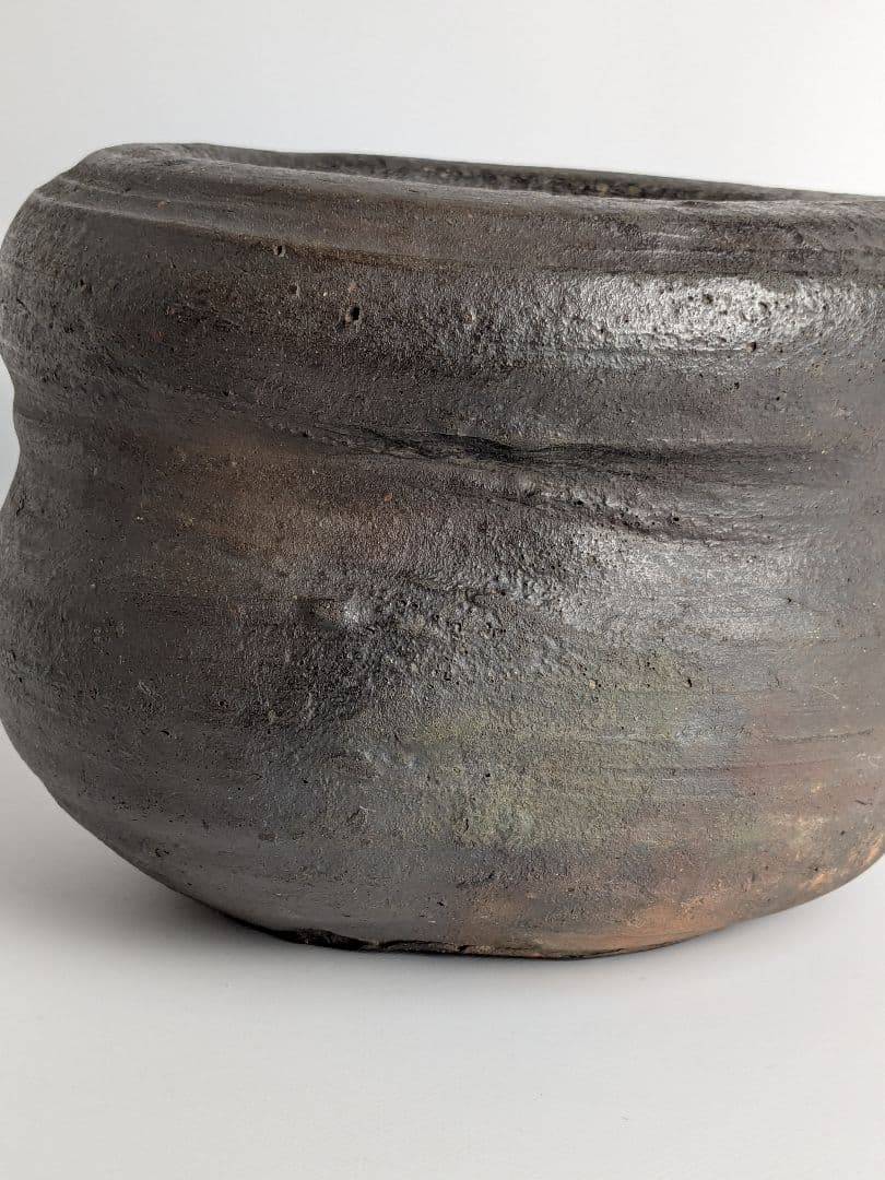 古備前水指　重餅水指　矢筈口　古備前　茶道具　古陶磁