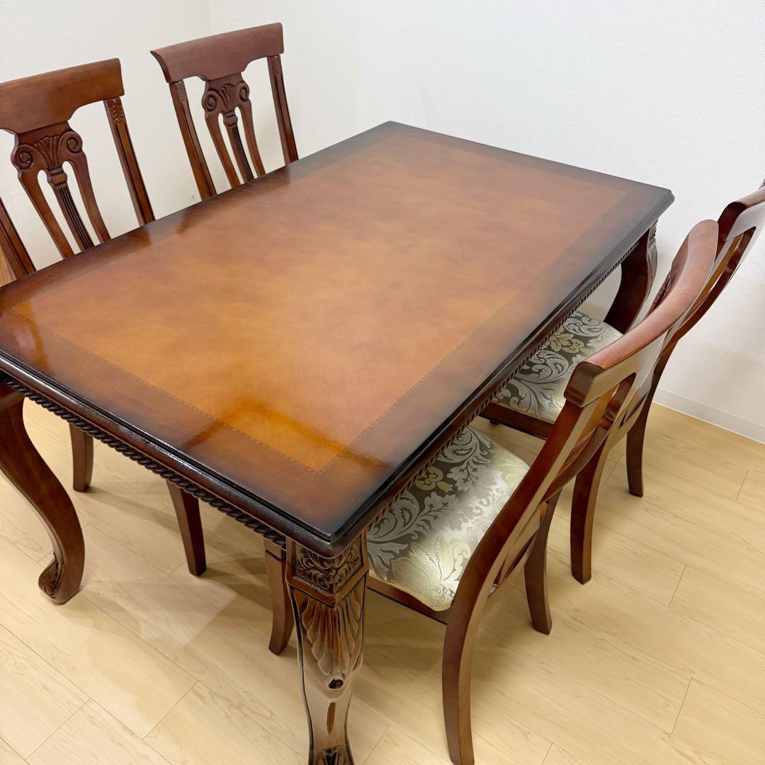 りりか様【定価60万円】インポートロッサ アンティークダイニングセット 椅子4脚