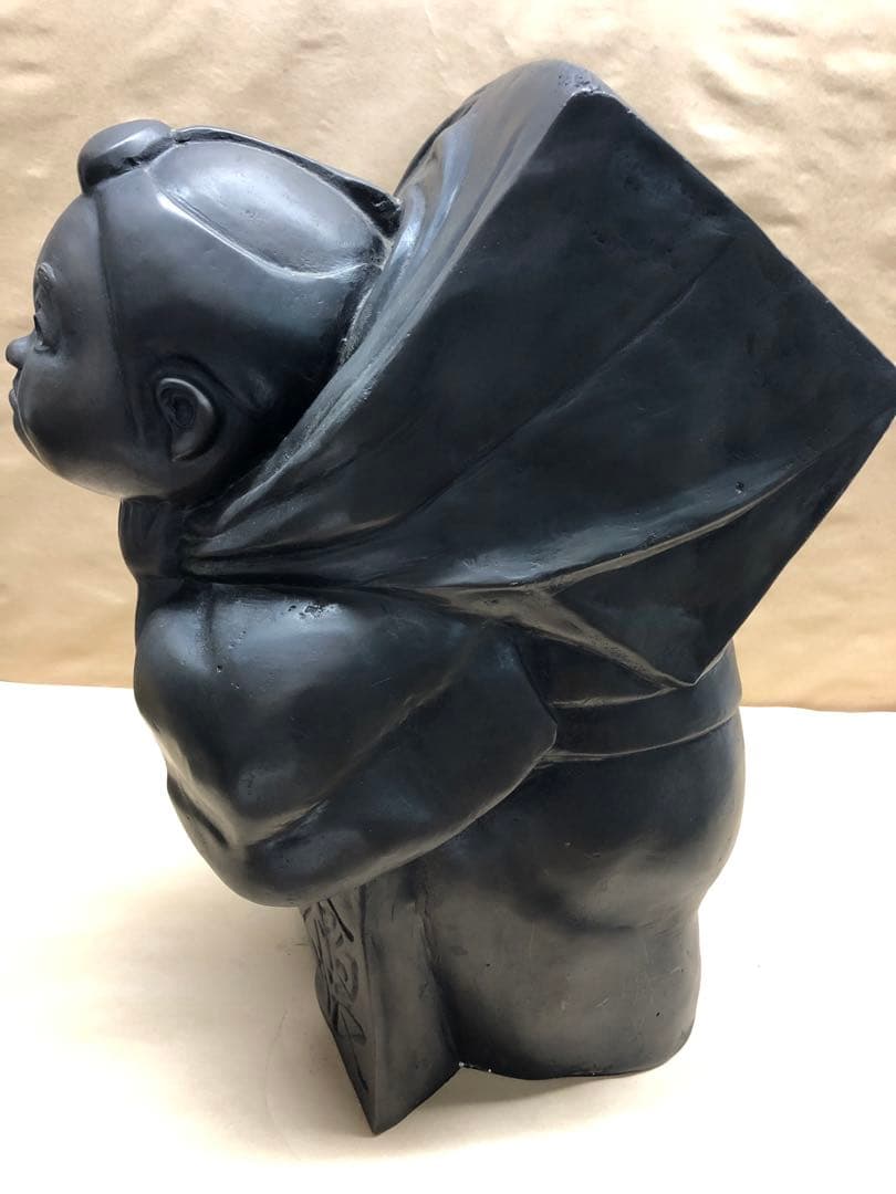 行商人　大福帳　ブロンズ　置物　特大　オブジェ