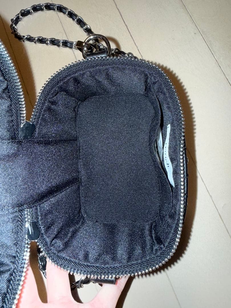 キルティングビジュースクエアミニバッグ