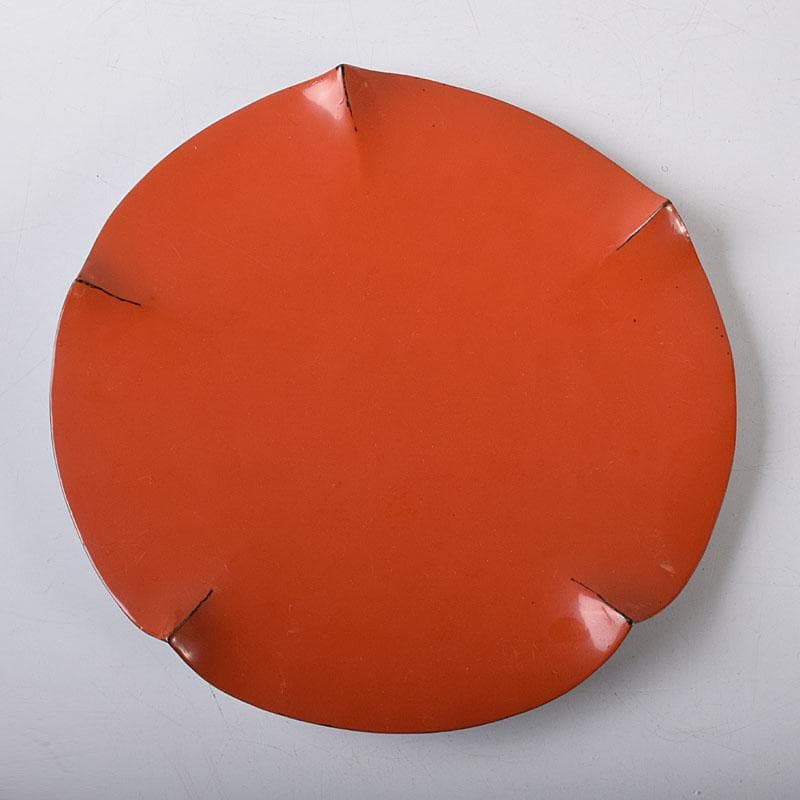 茶道具　楽焼　輪花鉢　菓子器　時代箱付　M　R7991