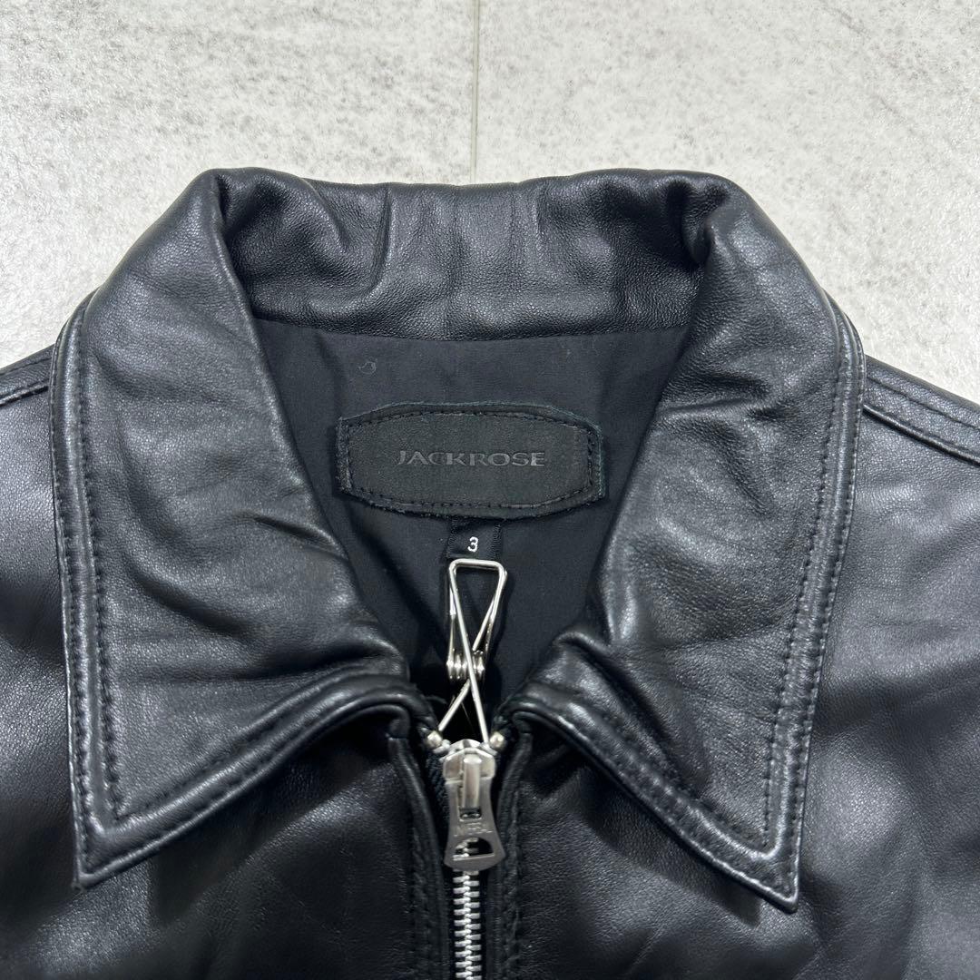 【ジャックローズ】ラムレザー トラッカー ジャケット シングル 本革（3）
