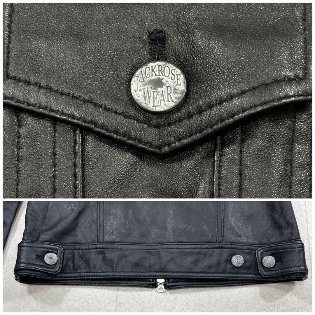 【ジャックローズ】ラムレザー トラッカー ジャケット シングル 本革（3）