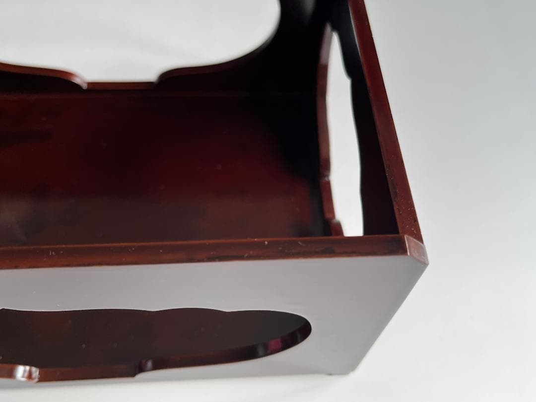 川瀬表完　香狭間透し溜　莨盆　茶道具