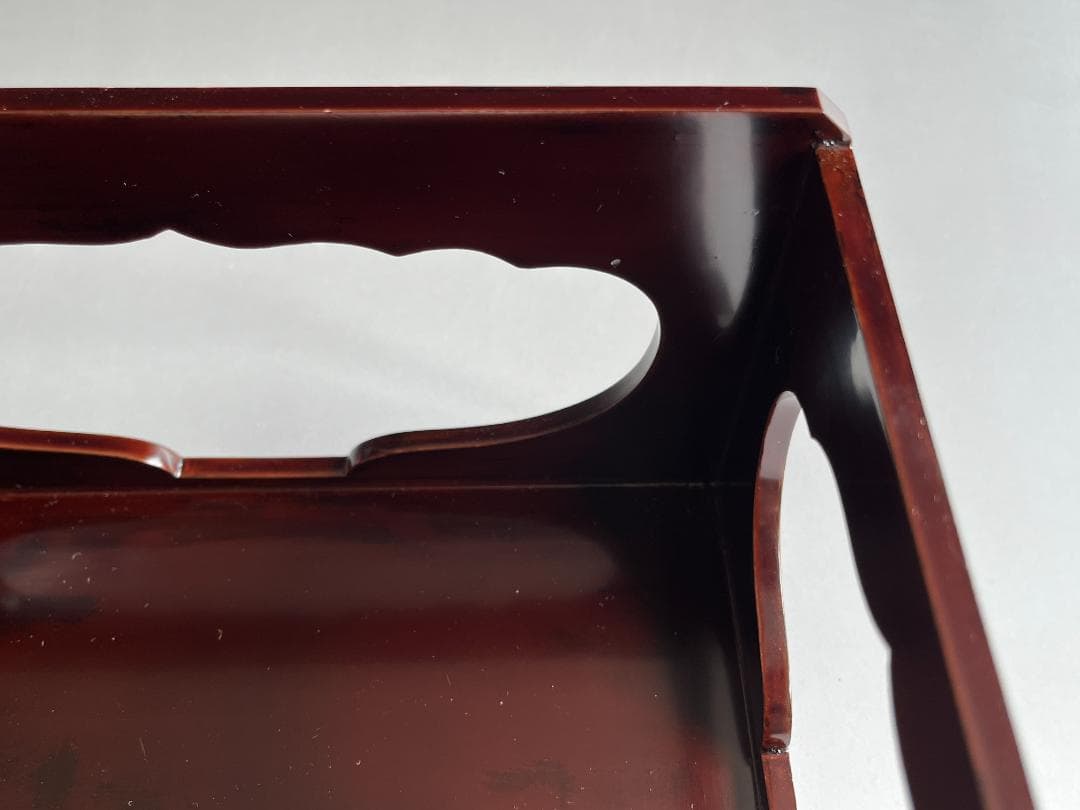 川瀬表完　香狭間透し溜　莨盆　茶道具