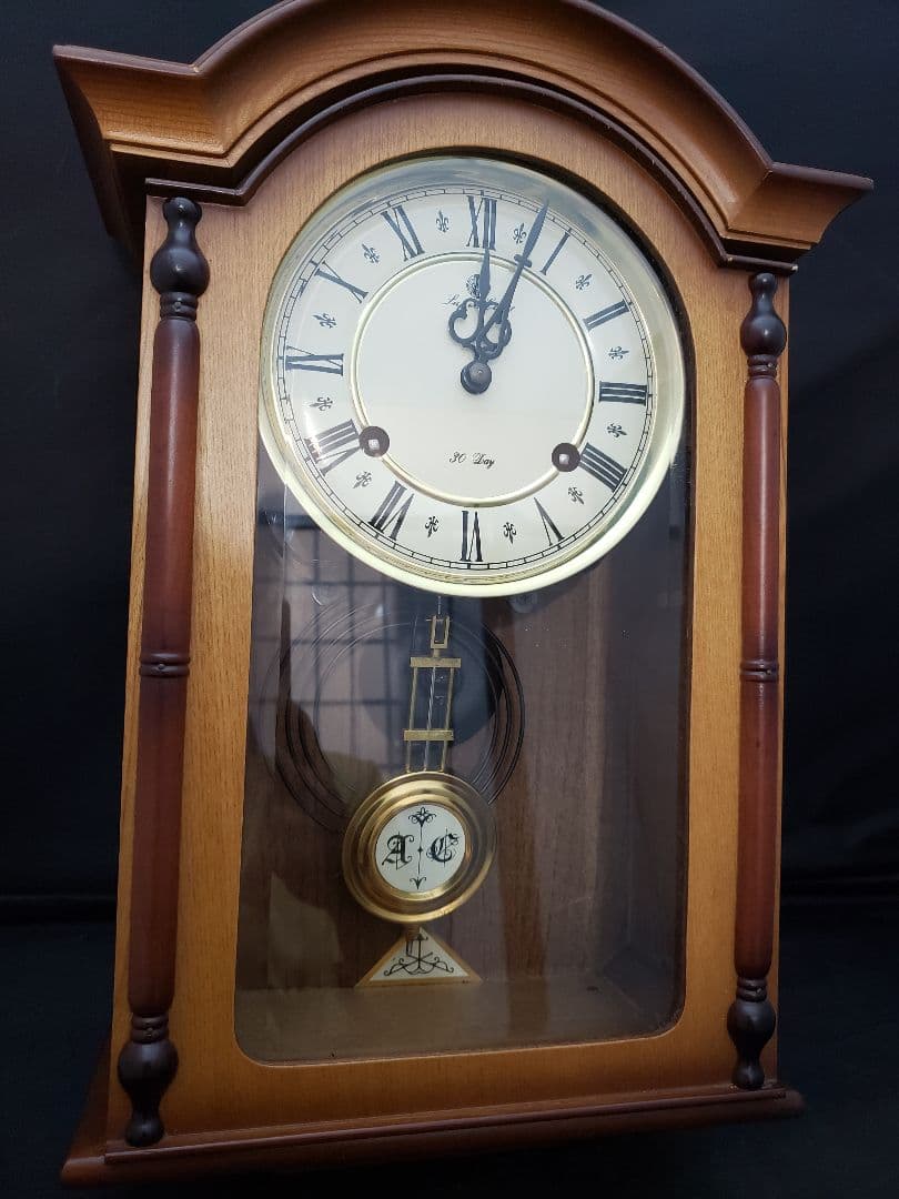 昭和レトロ　愛知時計　アイチ時計　ゼンマイ　振り子時計　掛時計