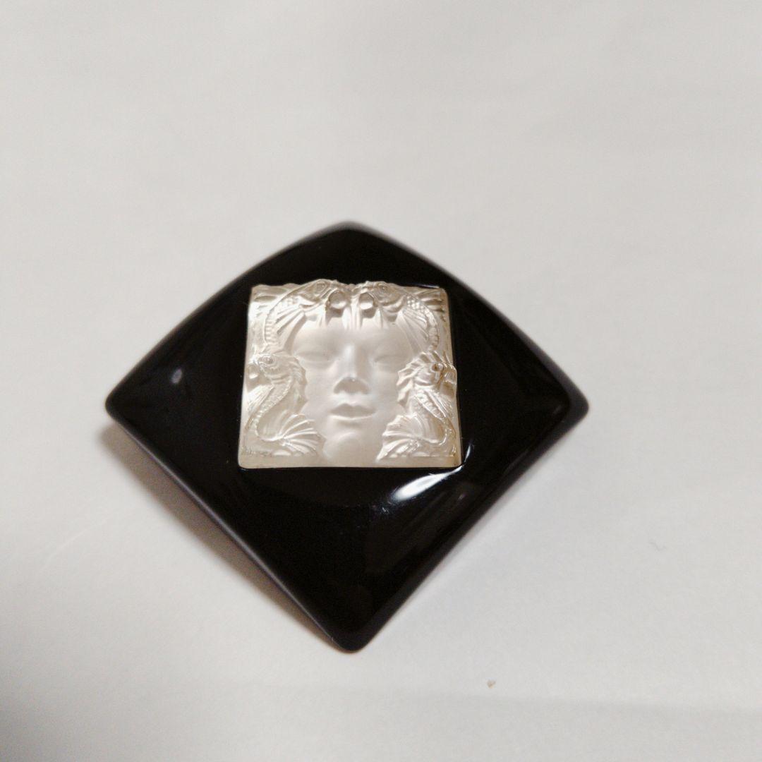 美品　ラリック　ブローチ　アレトゥーズ　女神　クリスタル