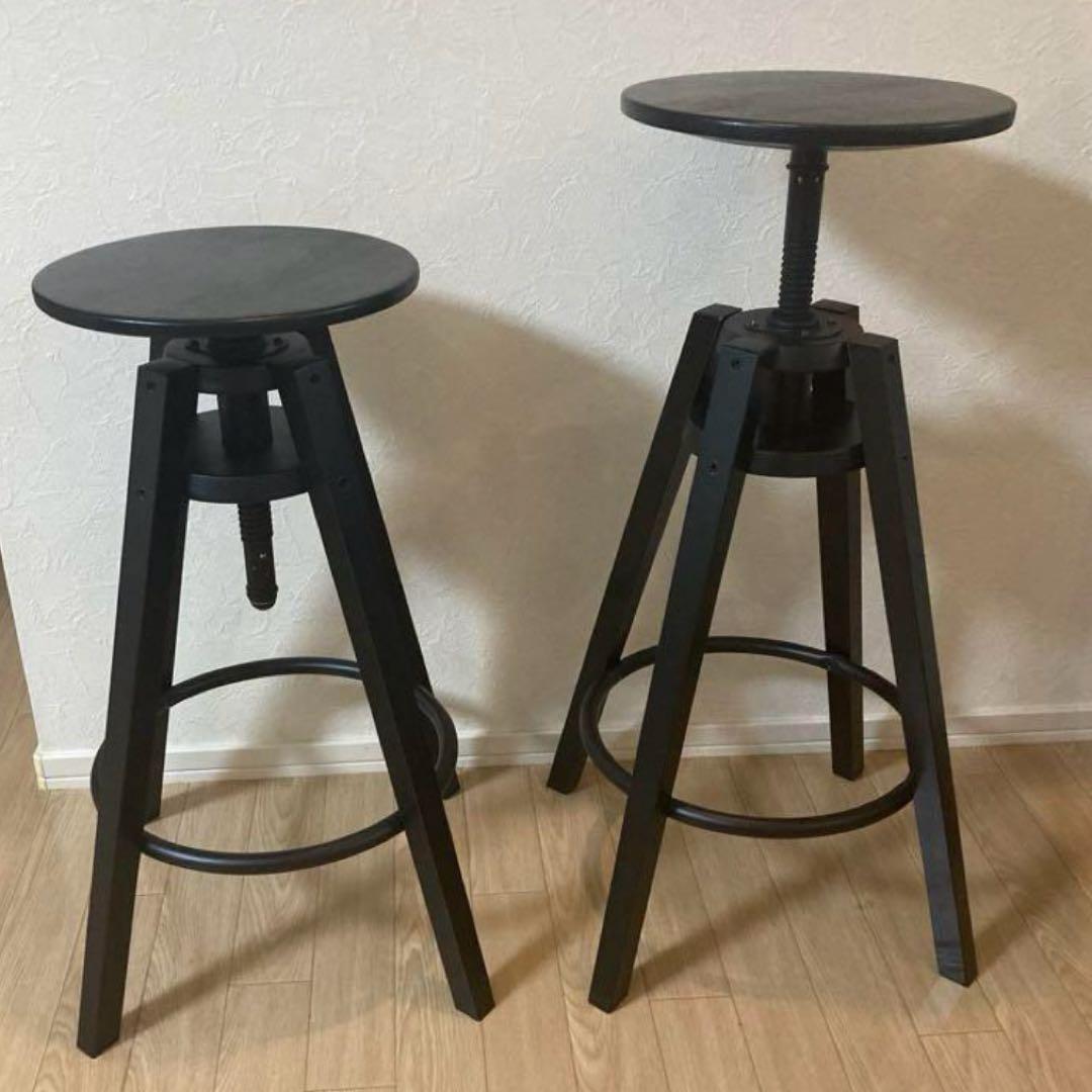IKEA イケア DALFRED バースツール2脚 カウンターチェア ハイチェア
