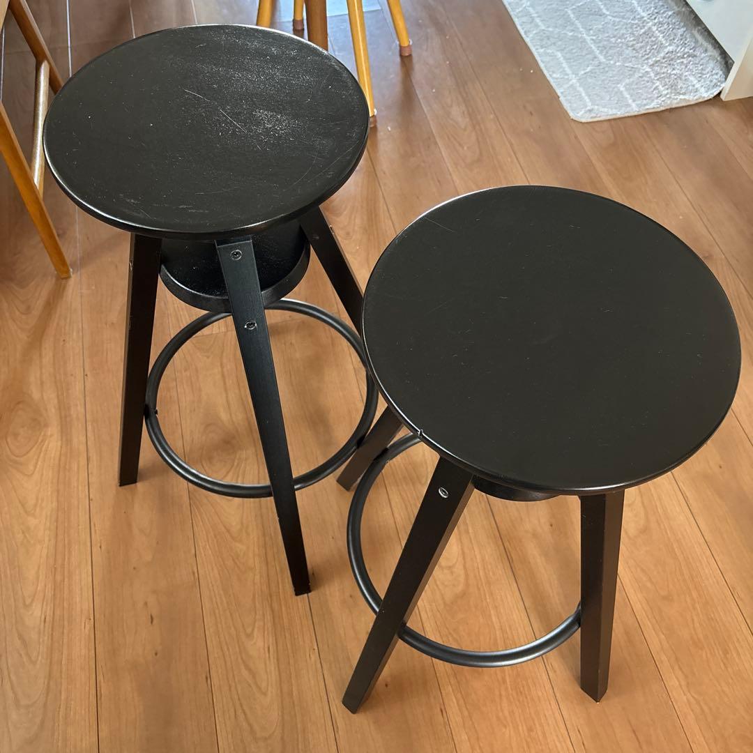 IKEA イケア DALFRED バースツール2脚 カウンターチェア ハイチェア