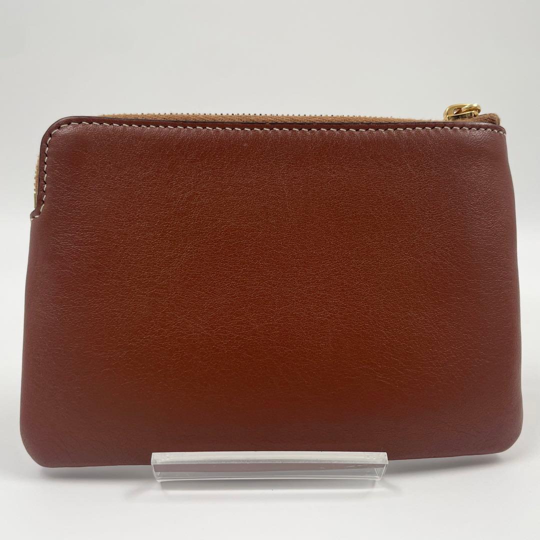 【✨美品】セリーヌ ケース キュイル トリオンフ キーリング付 ブラウン