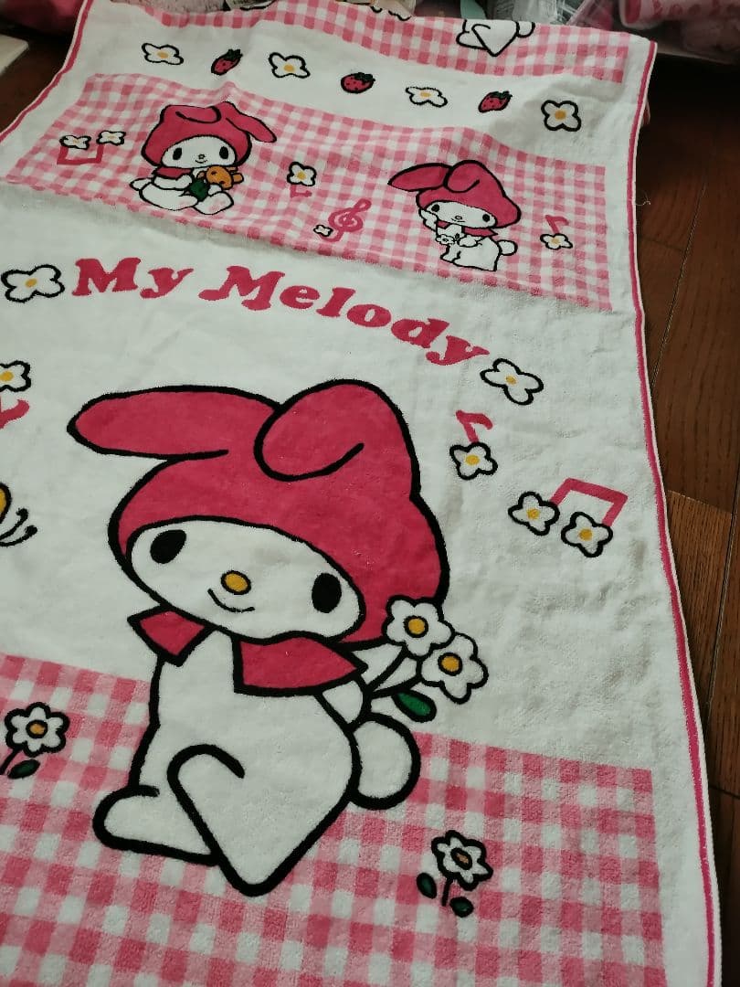 サンリオマイメロディ日本製バスタオル未使用レトロ