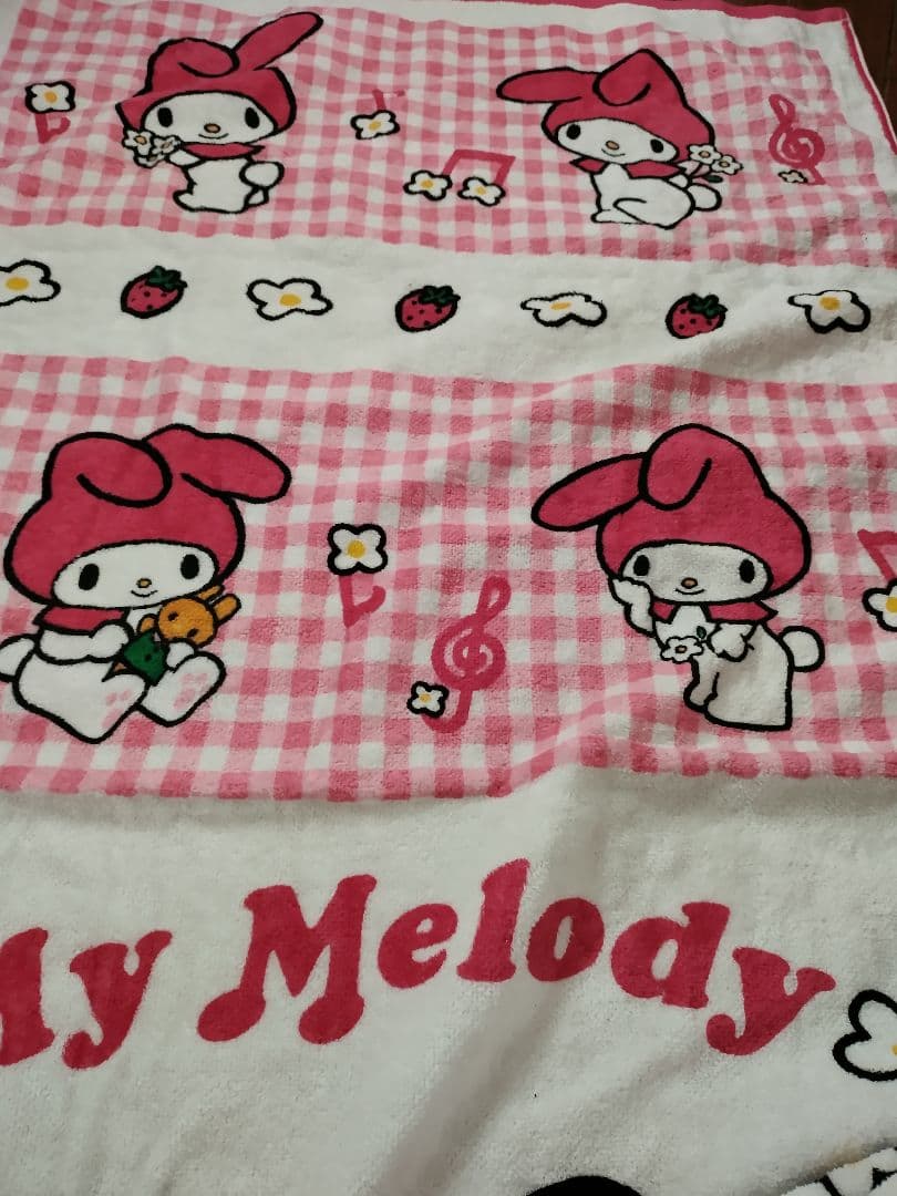 サンリオマイメロディ日本製バスタオル未使用レトロ
