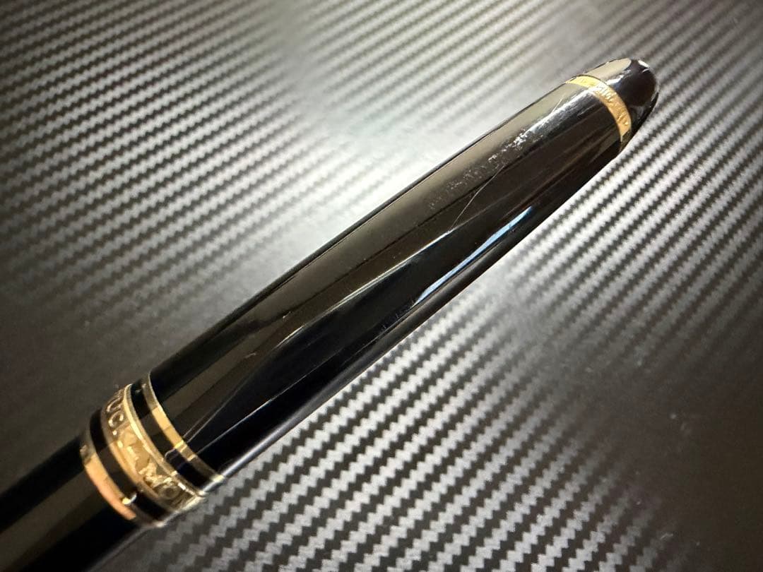 美品 エボナイト芯 モンブラン 144 ブラック 全金 F 細字 万年筆