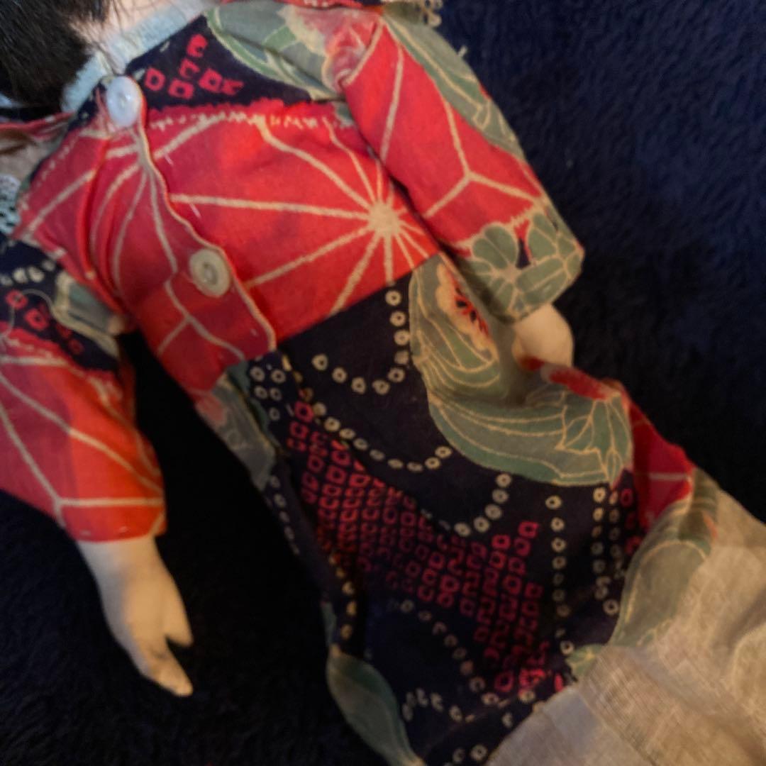 古い　市松人形　英山作　大正時代　４０ｃｍ