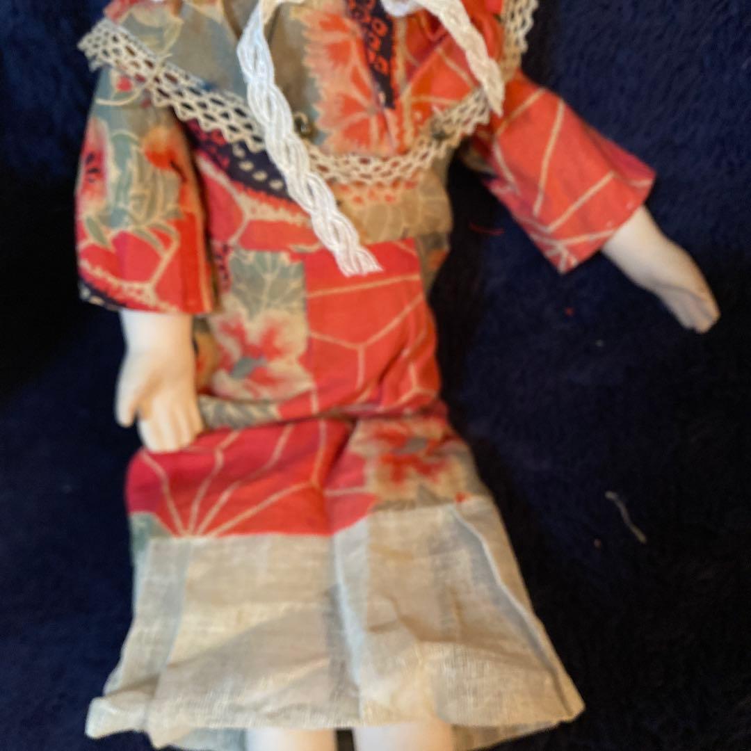 古い　市松人形　英山作　大正時代　４０ｃｍ