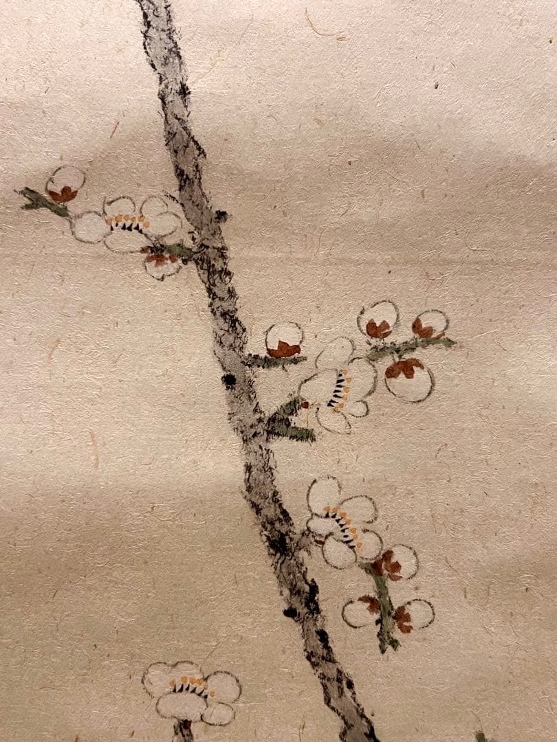 小杉放庵 「梅にうそ」 掛軸 掛け軸 複製工芸 印刷 五百城文哉師事 茶掛 春