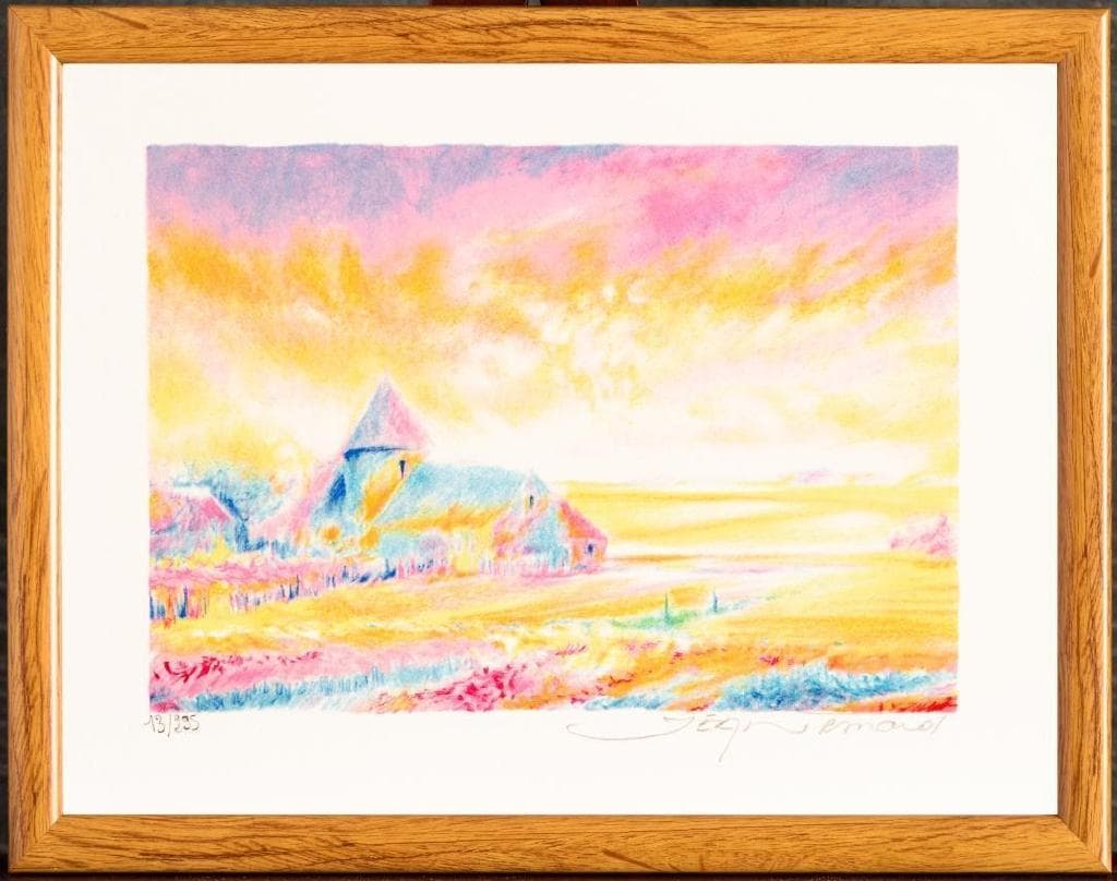 綺麗な版画 エディション、サイン入り(作者不詳) 外寸約320×247mm 6