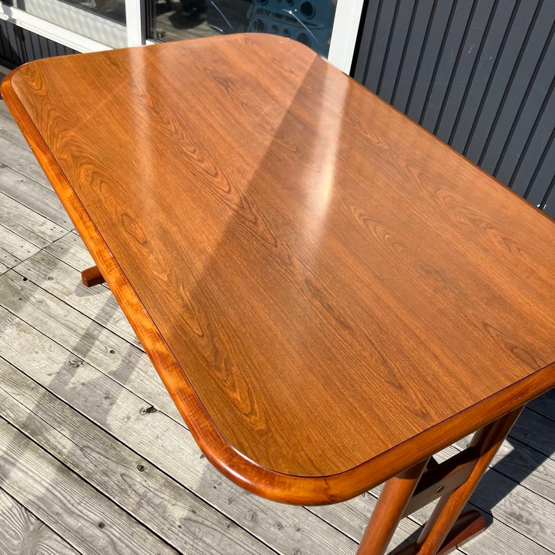昭和レトロ 松田家具 デコラトップ 木製ダイニングテーブル ビンテージ 古家具