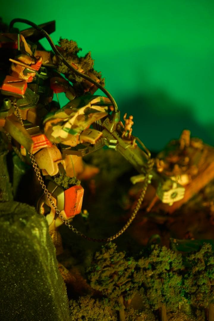 1/144ガンダムSEED バスターガンダム現地改修機ジオラマ完成品