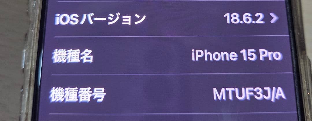 美品　Apple iPhone 15 Pro