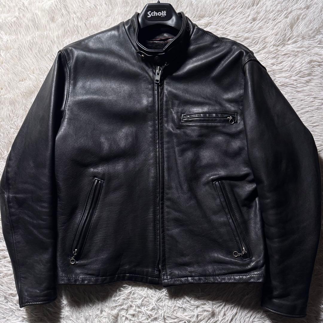 ダ*イ様 【米国製】schott ライダースジャケット　641 本革　ブラック