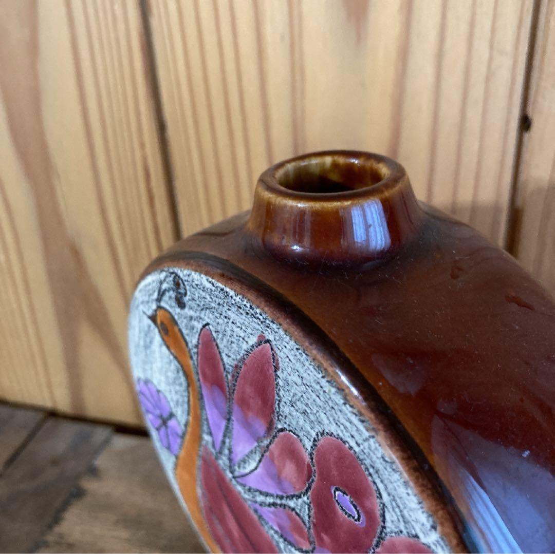 エドゥアルド・ベガ　ビンテージ　陶器　花瓶　フラワーベース　エクアドル　南米