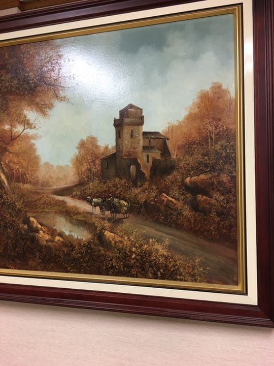 油絵原画 直筆(手描き)肉筆画 イタリアの画家オノフリオ