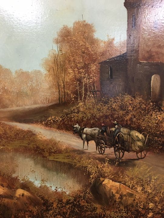 油絵原画 直筆(手描き)肉筆画 イタリアの画家オノフリオ