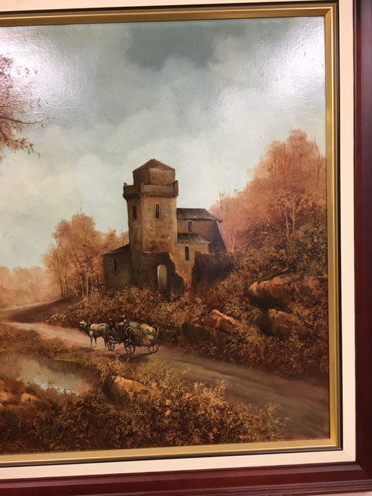 油絵原画 直筆(手描き)肉筆画 イタリアの画家オノフリオ