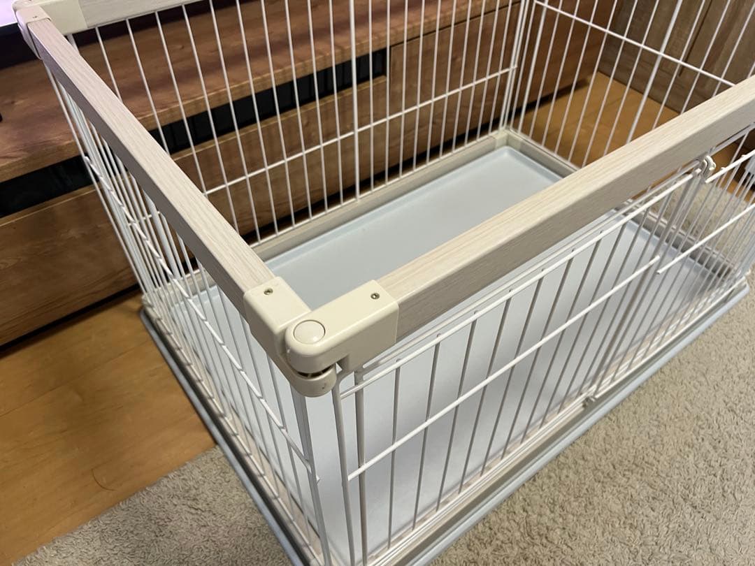 アイリスオーヤマ ウッディサークル ホワイト 小型犬用