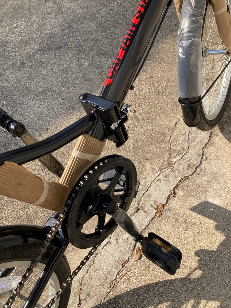 キャプテンスタッグ　折りたたみ自転車 ブラックフレーム