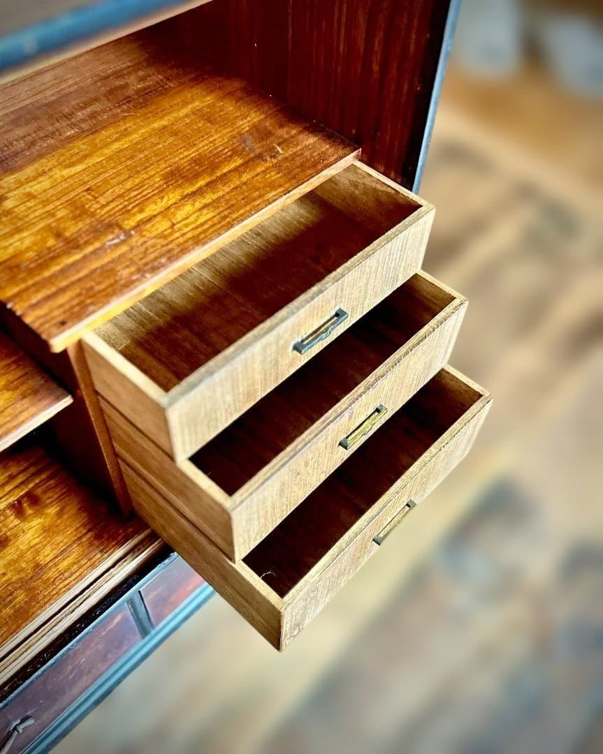 【アンティーク】木製 天然木 茶棚 茶箪笥 水屋箪笥 飾り棚 昭和中期 時代家具