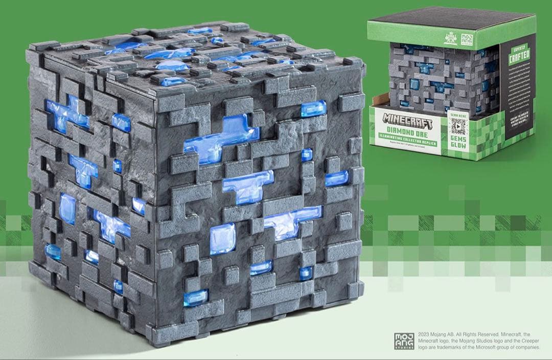 マインクラフト 【リアルライフ・レプリカ】ダイヤモンド鉱石＜ライトアップ＞